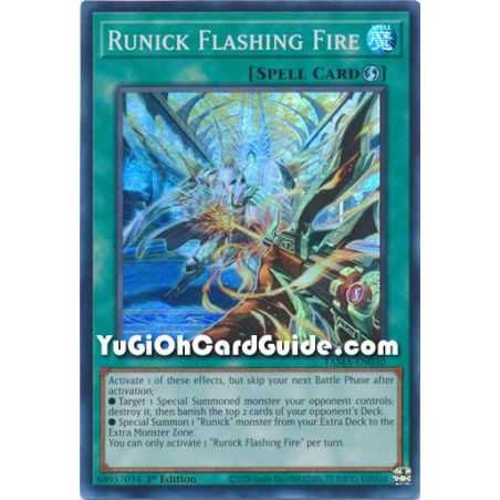 Runick Flashing Fire (Super Rare) – Tactical Masters | Carta YUGIOH en México