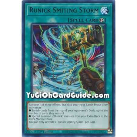 Runick Smiting Storm (Rare) – Tactical Masters | Carta YUGIOH en México