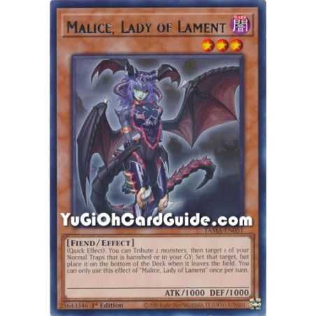 Malice, Lady of Lament (Rare) – Tactical Masters | Carta YUGIOH en México