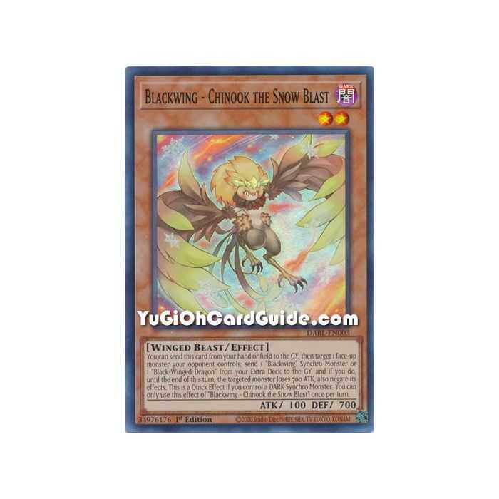 Blackwing - Chinook the Snow Blast (Super Rare) – Darkwing Blast | Carta YUGIOH en México