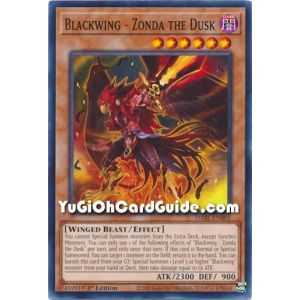 Blackwing - Zonda the Dusk (Common) – Darkwing Blast | Carta YUGIOH en México