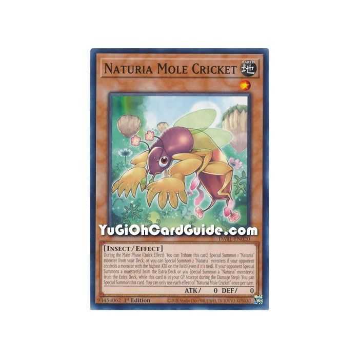 Naturia Mole Cricket (Common) – Darkwing Blast | Carta YUGIOH en México