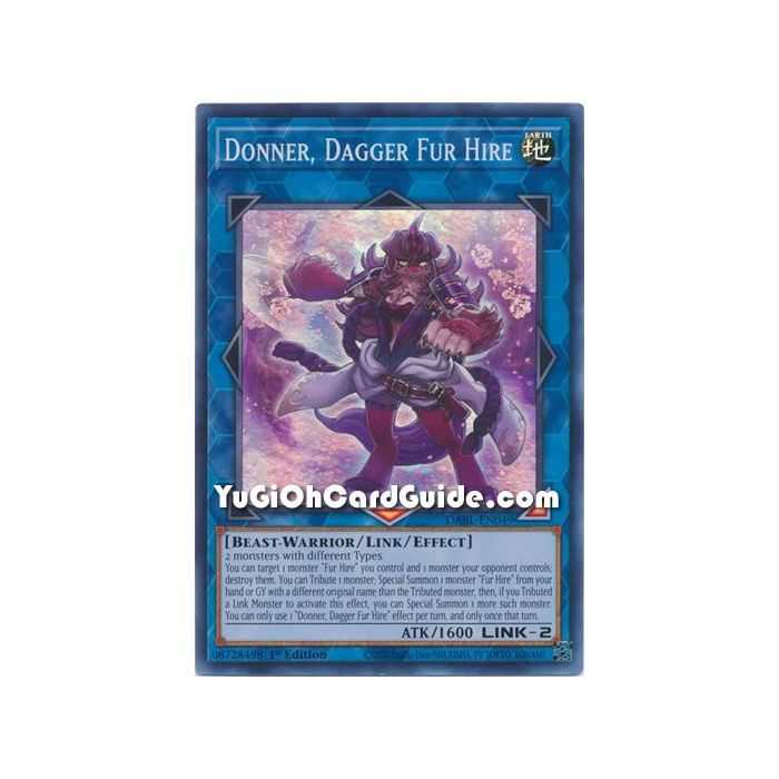 Donner, Dagger Fur Hire (Super Rare) – Darkwing Blast | Carta YUGIOH en México