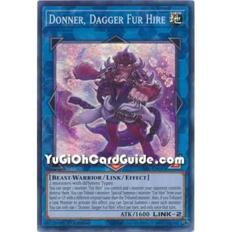 Donner, Dagger Fur Hire (Super Rare) – Darkwing Blast | Carta YUGIOH en México