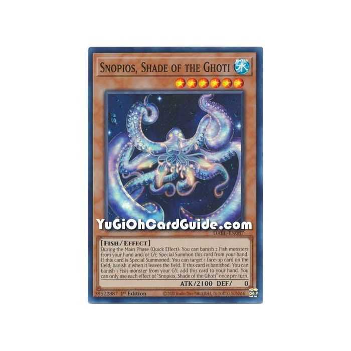 Snopios, Shade of the Ghoti (Super Rare) – Darkwing Blast | Carta YUGIOH en México