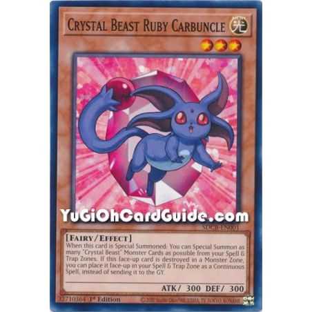 Crystal Beast Ruby Carbuncle (Common) – Starter Deck Legend of the Crystal Beast | Carta YUGIOH en México