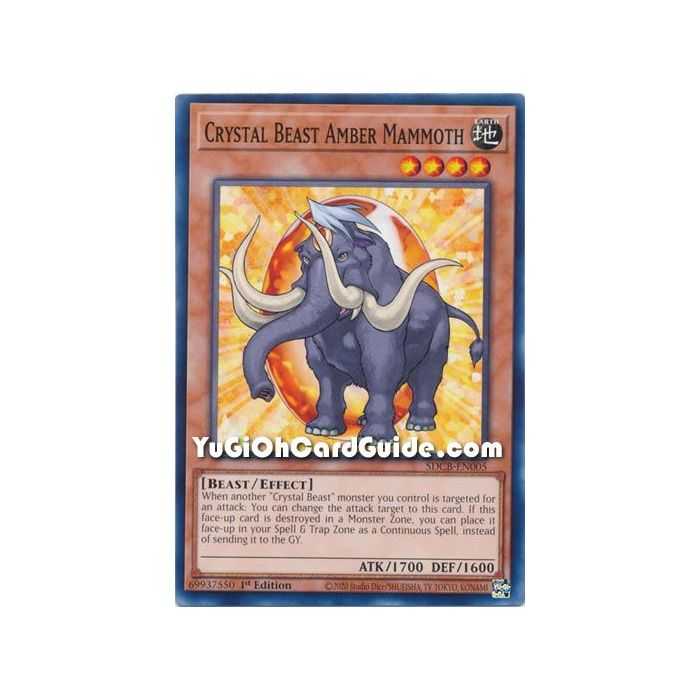 Crystal Beast Amber Mammoth (Common) – Starter Deck Legend of the Crystal Beast | Carta YUGIOH en México