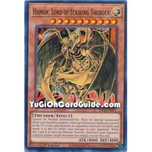 Hamon, Lord of Striking Thunder (Common) – Starter Deck Legend of the Crystal Beast | Carta YUGIOH en México