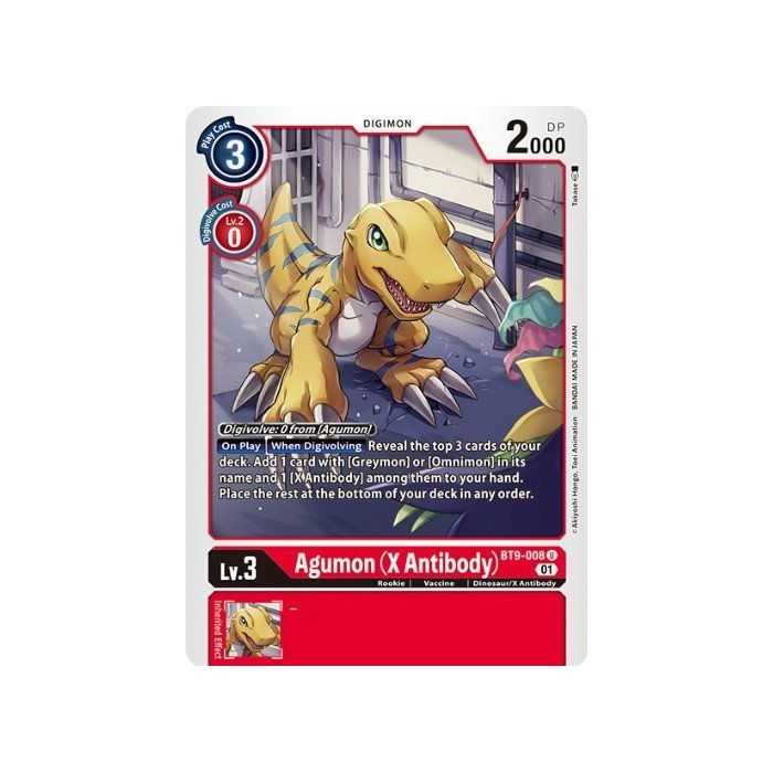 Agumon (X Antibody) (Uncommon) – BT09 X Record | Carta DIGIMON en México