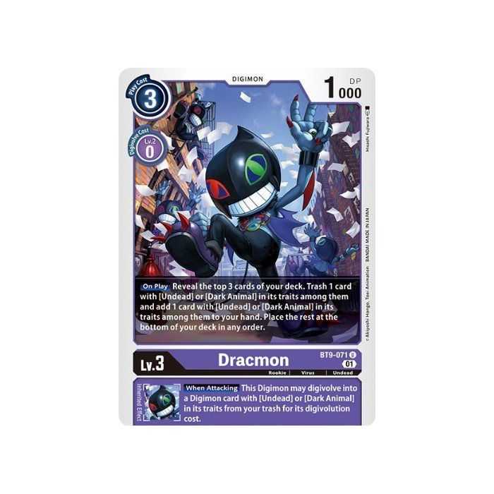 Dracmon (Uncommon) – BT09 X Record | Carta DIGIMON en México