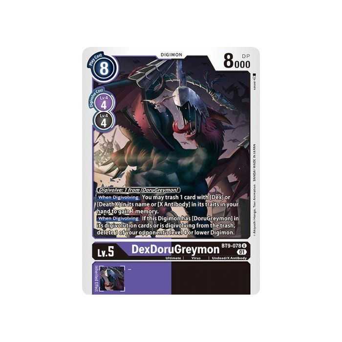 DexDoruGreymon (Uncommon) – BT09 X Record | Carta DIGIMON en México