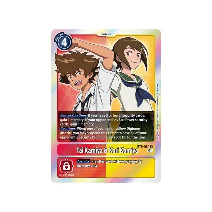 Tai Kamiya & Kari Kamiya (Rare) – BT09 X Record | Carta DIGIMON en México