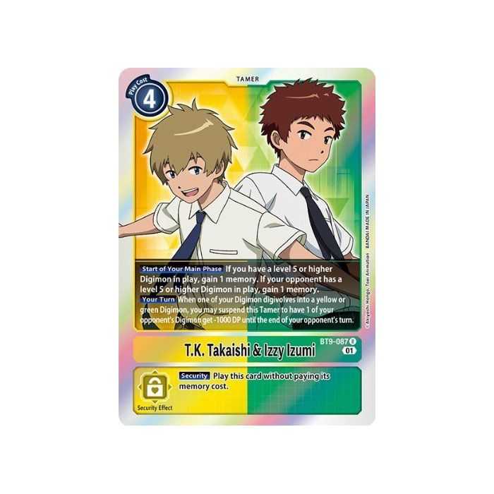 T.K. Takaishi & Izzy Izumi (Rare) – BT09 X Record | Carta DIGIMON en México