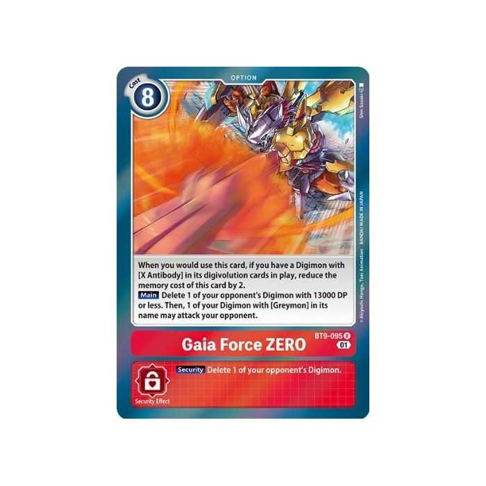 Gaia Force ZERO (Rare) – BT09 X Record | Carta DIGIMON en México