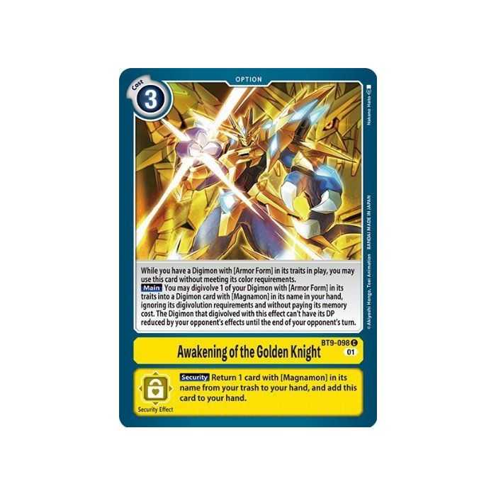 Awakening of the Golden Knight (Common) – BT09 X Record | Carta DIGIMON en México