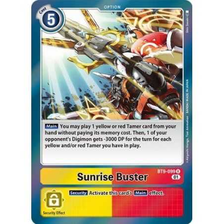 Sunrise Buster (Rare) – BT09 X Record | Carta DIGIMON en México