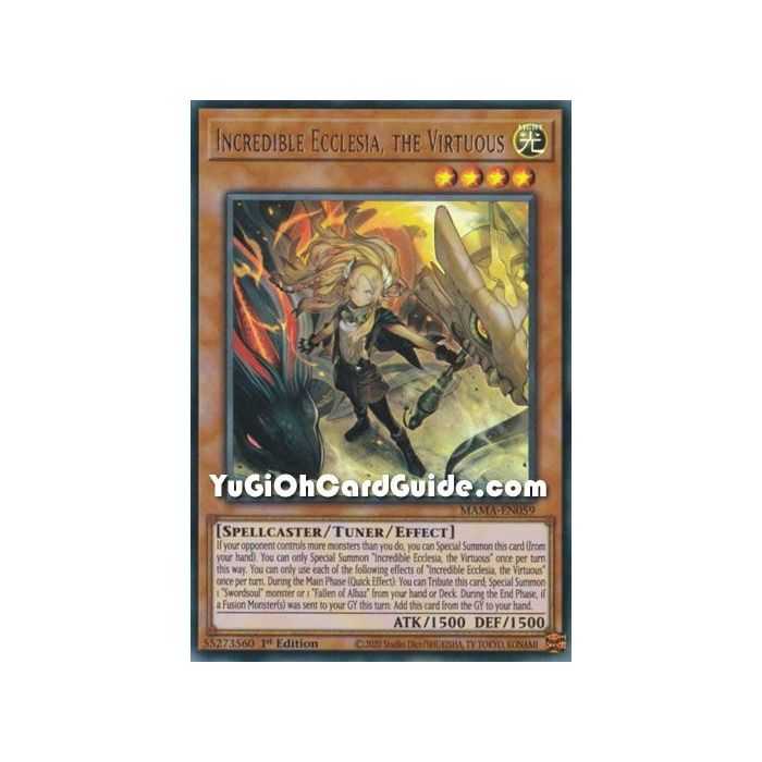 Incredible Ecclesia, the Virtuous (Ultra Rare) – Magnificent Mavens | Carta YUGIOH en México