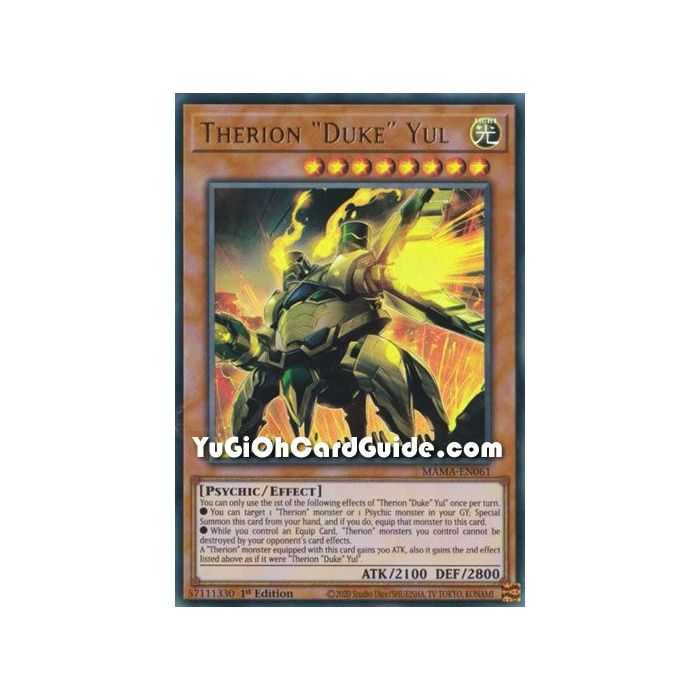 Therion "Duke" Yul (Ultra Rare) – Magnificent Mavens | Carta YUGIOH en México