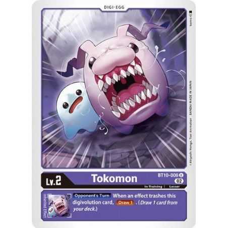 Tokomon (Uncommon) – BT10 Xros Encounter | Carta DIGIMON en México