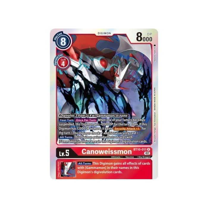 Canoweissmon (Rare) – BT10 Xros Encounter | Carta DIGIMON en México