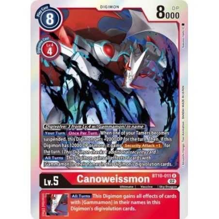 Canoweissmon (Rare) – BT10 Xros Encounter | Carta DIGIMON en México