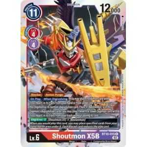 Shoutmon X5B (Rare) – BT10 Xros Encounter | Carta DIGIMON en México
