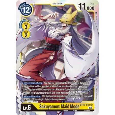 Sakuyamon: Maid Mode (Super Rare) – BT10 Xros Encounter | Carta DIGIMON en México