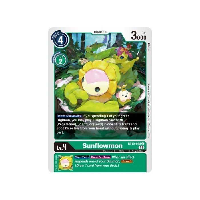 Sunflowmon (Common) – BT10 Xros Encounter | Carta DIGIMON en México