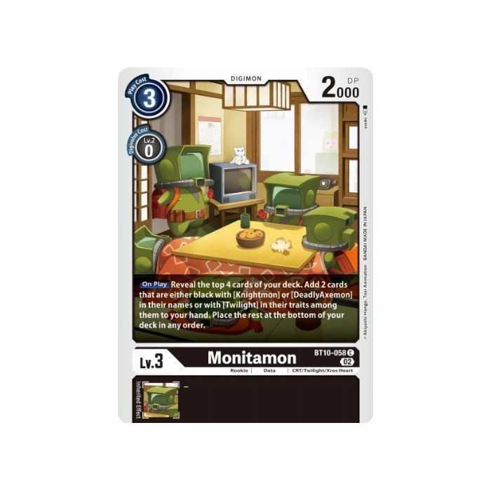 Monitamon (Common) – BT10 Xros Encounter | Carta DIGIMON en México