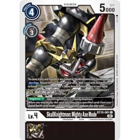 SkullKnightmon: Mighty Axe Mode (Common) – BT10 Xros Encounter | Carta DIGIMON en México