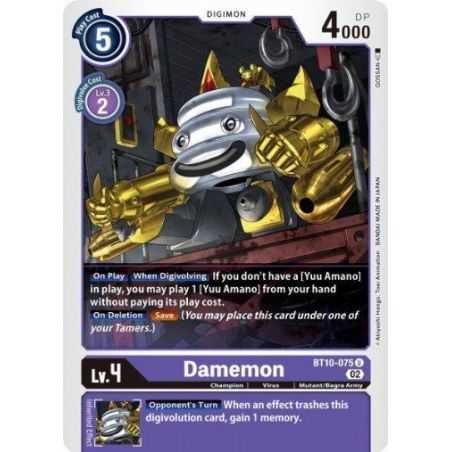 Damemon (Uncommon) – BT10 Xros Encounter | Carta DIGIMON en México