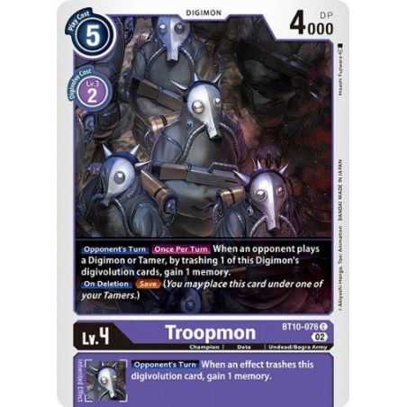 Troopmon (Common) – BT10 Xros Encounter | Carta DIGIMON en México