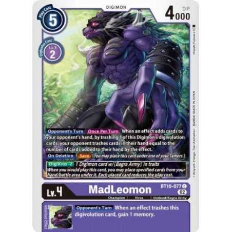 MadLeomon (Common) – BT10 Xros Encounter | Carta DIGIMON en México