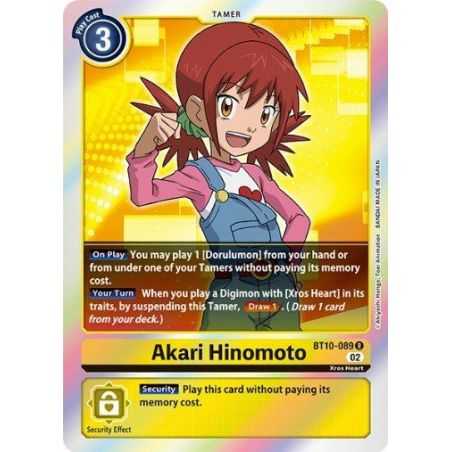 Akari Hinomoto (Rare) – BT10 Xros Encounter | Carta DIGIMON en México