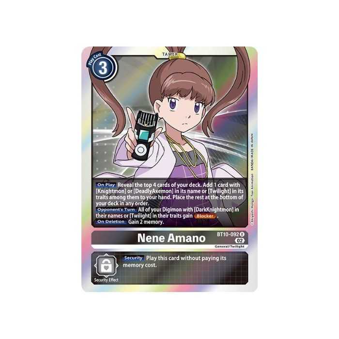 Nene Amano (Rare) – BT10 Xros Encounter | Carta DIGIMON en México