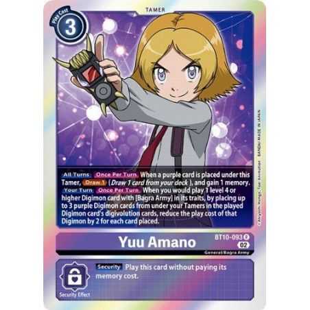 Yuu Amano (Rare) – BT10 Xros Encounter | Carta DIGIMON en México