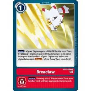 Breaclaw (Uncommon) – BT10 Xros Encounter | Carta DIGIMON en México