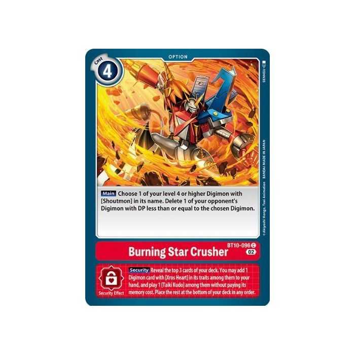 Burning Star Crusher (Common) – BT10 Xros Encounter | Carta DIGIMON en México