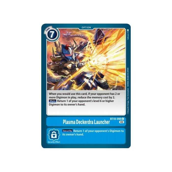 Plasma Deckerdra Launcher (Common) – BT10 Xros Encounter | Carta DIGIMON en México