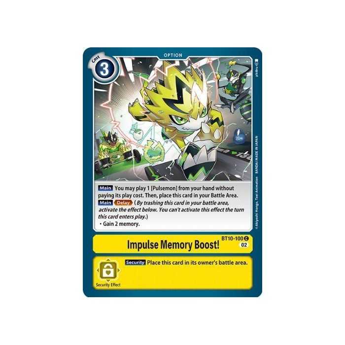 Impulse Memory Boost! (Common) – BT10 Xros Encounter | Carta DIGIMON en México