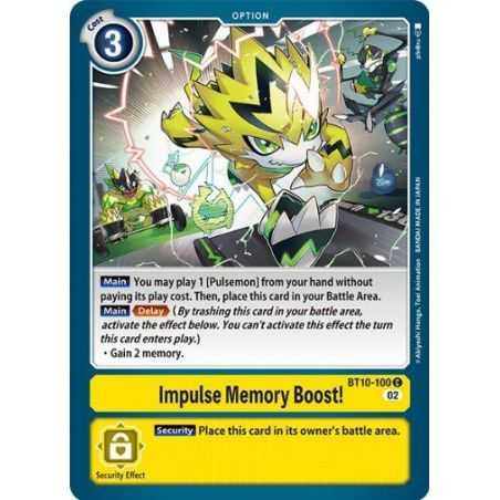 Impulse Memory Boost! (Common) – BT10 Xros Encounter | Carta DIGIMON en México