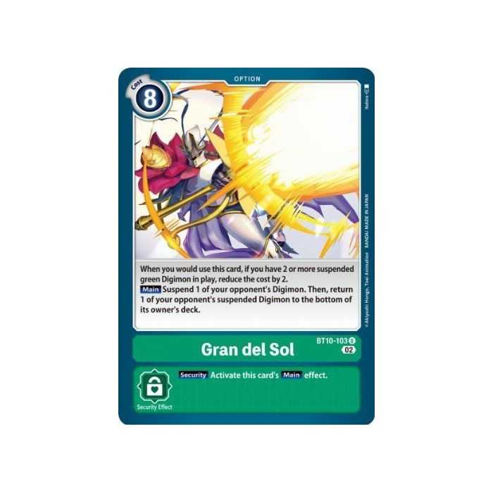 Gran del Sol (Uncommon) – BT10 Xros Encounter | Carta DIGIMON en México