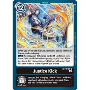 Justice Kick (Uncommon) – BT10 Xros Encounter | Carta DIGIMON en México