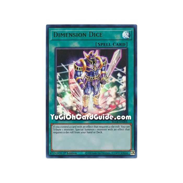 Dimension Dice (Ultra Rare) – Battles of Legend Crystal Revenge | Carta YUGIOH en México