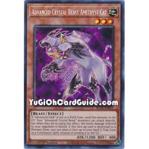Advanced Crystal Beast Amethyst Cat (Secret Rare) – Battles of Legend Crystal Revenge | Carta YUGIOH en México