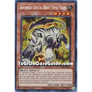 Advanced Crystal Beast Topaz Tiger (Secret Rare) – Battles of Legend Crystal Revenge | Carta YUGIOH en México