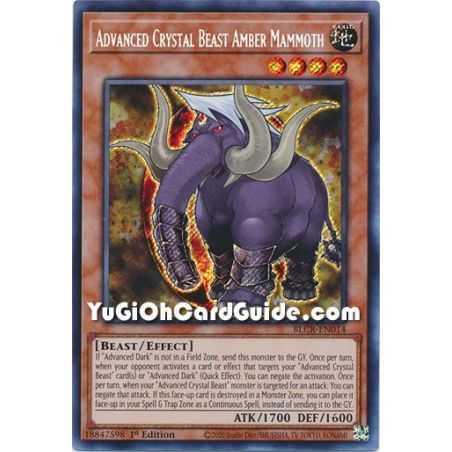 Advanced Crystal Beast Amber Mammoth (Secret Rare) – Battles of Legend Crystal Revenge | Carta YUGIOH en México