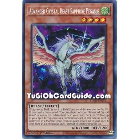 Advanced Crystal Beast Sapphire Pegasus (Secret Rare) – Battles of Legend Crystal Revenge | Carta YUGIOH en México