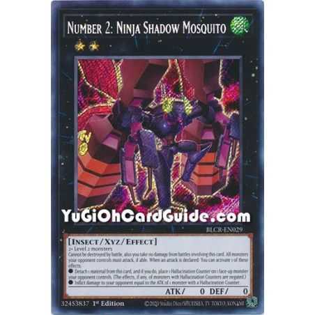 Number 2: Ninja Shadow Mosquito (Secret Rare) – Battles of Legend Crystal Revenge | Carta YUGIOH en México