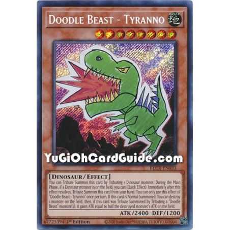 Doodle Beast - Tyranno (Secret Rare) – Battles of Legend Crystal Revenge | Carta YUGIOH en México
